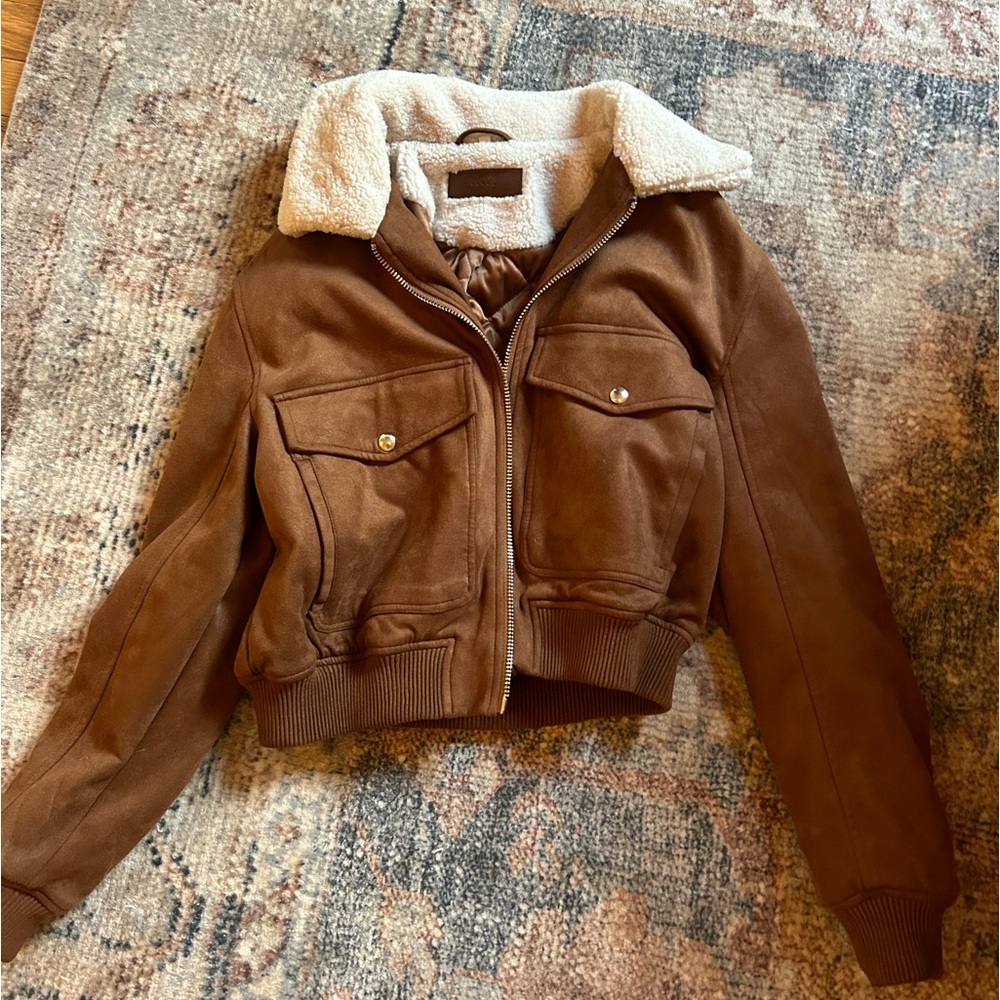 Aviator style bomber jacket